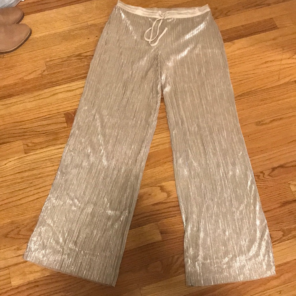 Gold Victoria Secret Pajama Bottoms - Picture 3 of 5
